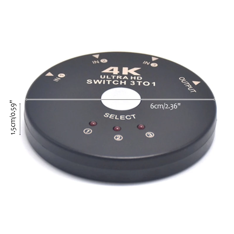 

HDMI-Compatible Switch 3 in 1 Out 3 Port 4K Switcher Box Splitter High 18Gbps Support HDCP2.2 HDR 4K 30Hz 1080P
