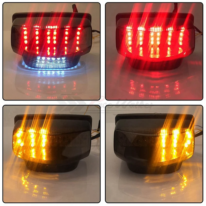 

Motorcycle Waterproof Tail Light LED Integrated Signal Brake Light for Honda CBR600RR 2007-2012