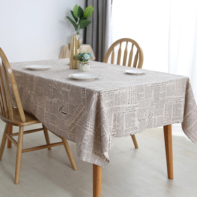 Withme скатерть Современная газета Хлопок Лен Кухонные скатерти домашние
