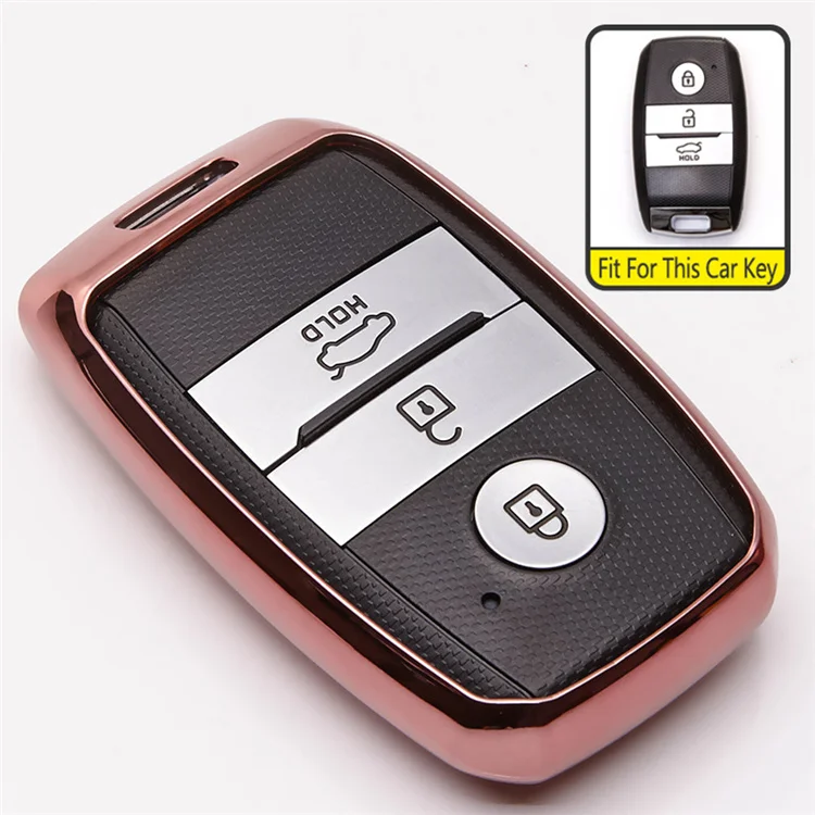 Pink Мягкий ТПУ чехол для ключей для Kia Rio 2 3 4 K2 X Line Sportage 4 Cerato Ceed Optima Forte аксессуары для защиты ключей - Название цвета: Pink