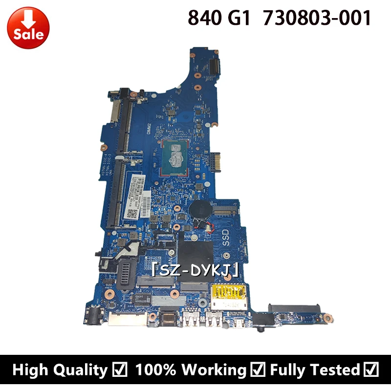 

For HP EliteBook 840 G1 Laptop Motherboard I5-4310u I5-4300u 730803-601 730803-501 730803-001 6050A2560201-MB-A03 Mainboard