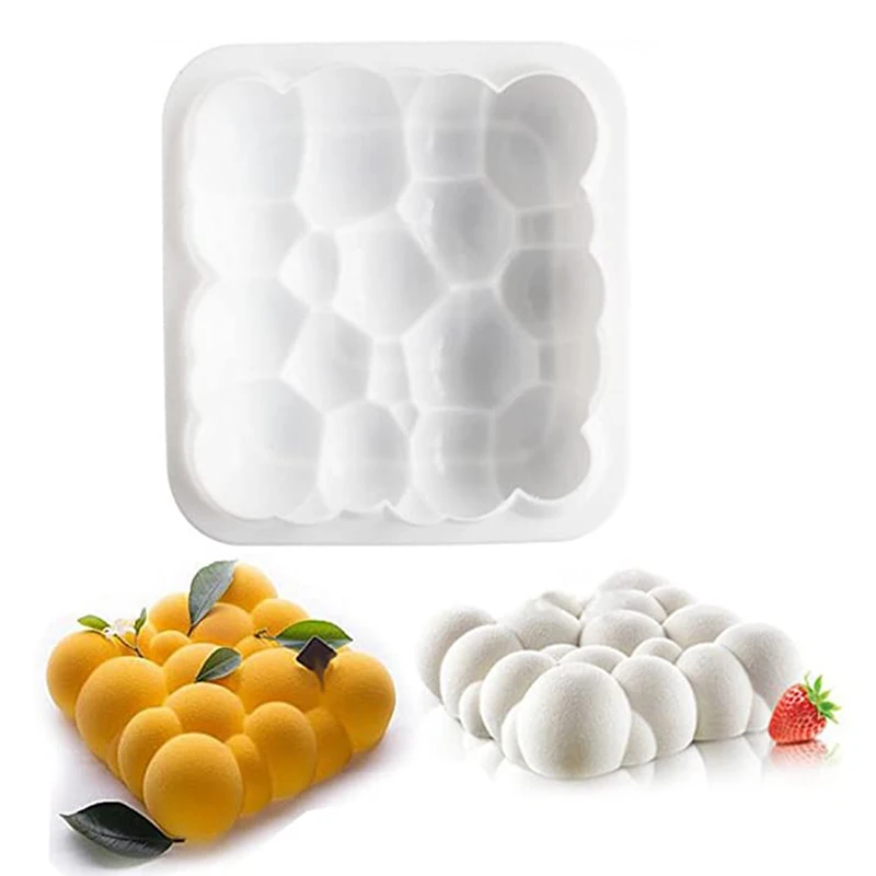 

3D Bubbles Cloud Silicone Cake Mold Mousse Chiffon Pastry Pan Candy Chocolate Brownie Dessert Candle Soap Mould