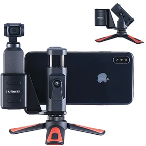 ulanzi mini portable tripod for dji osmo pocket camera handle grip phone mount clip holder bracket desktop tripod accessories free global shipping