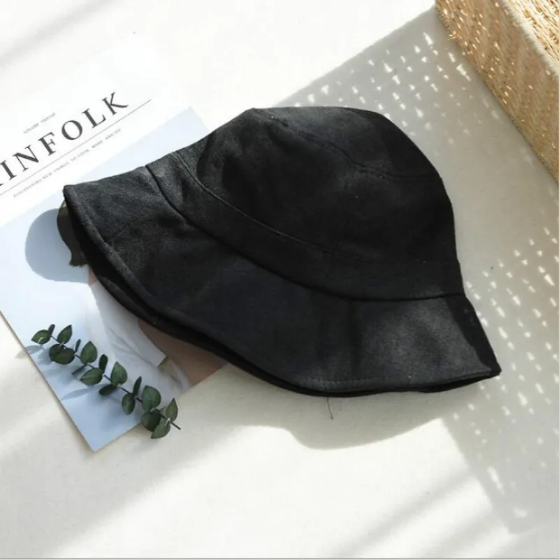 Пустая зимняя Панама для женщин одноцветная Складная Рыбацкая женская шапка