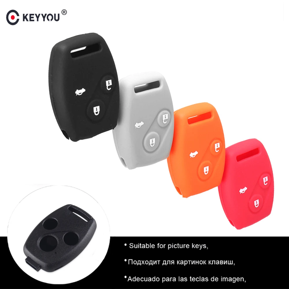 Силиконовый чехол KEYYOU для пульта дистанционного управления Honda Accord CR V CRV Civic Pilot Fit