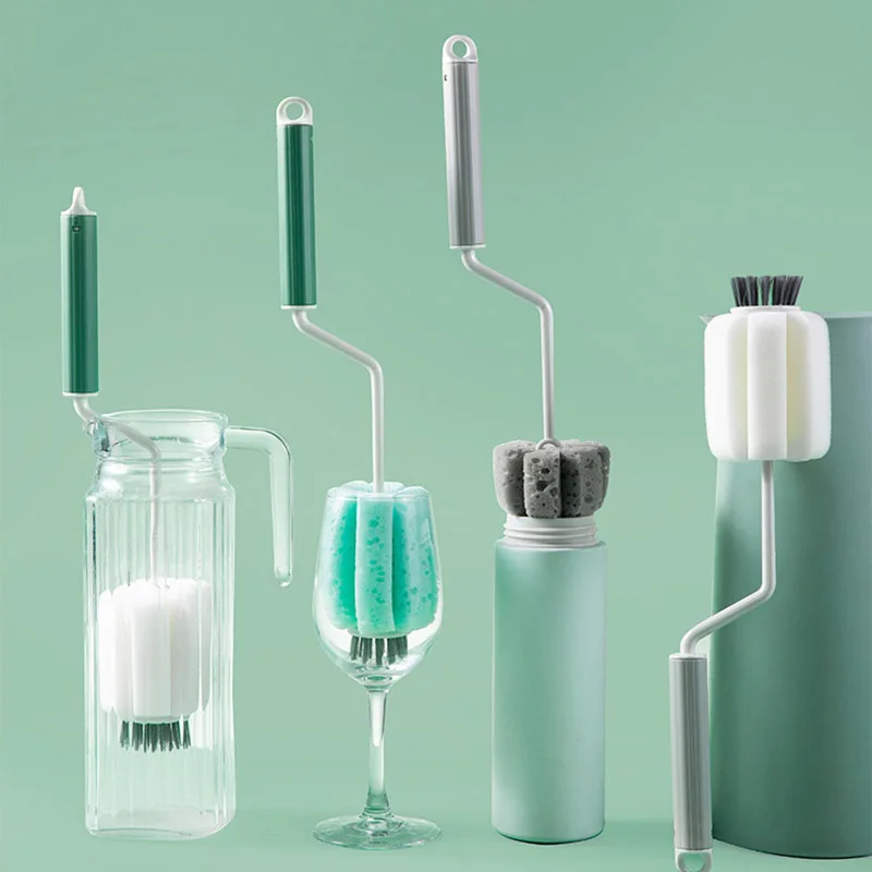 

Cup Brush 360° Rotatable Cleaning Mug Long Handle Without Dead Corners Baby Bottle Kettle Brush Home Kitchen Cleaning Tools