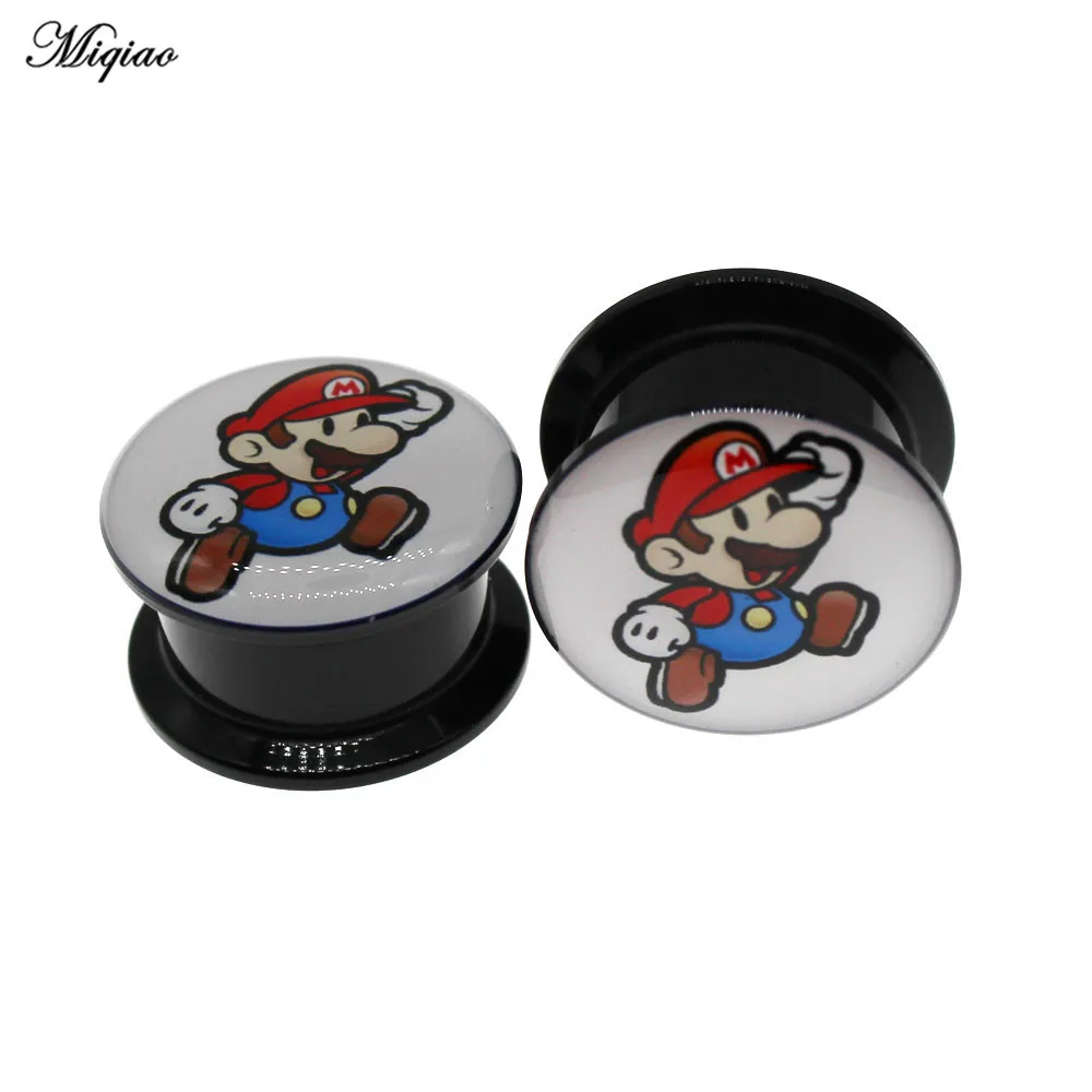 

Miqiao 2pcs Hot sale new acrylic cartoon character 6mm-25mm ear expansion exquisite body piercing