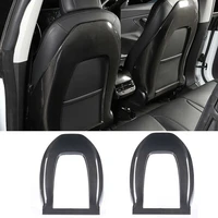 2pcs real carbon fiber seat back protection cover trim car interior accessories fit for tesla model 3 2017 2021