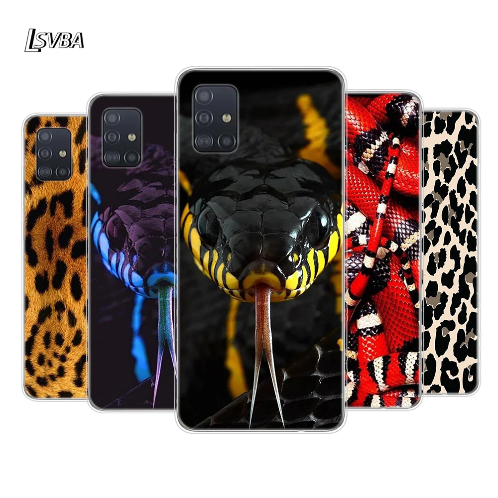 

Snake Leopard Print For Samsung Galaxy A01 A11 A12 A22 A21S A31 A41 A42 A51 A71 A32 A52 A72 A02S Soft Phone Case