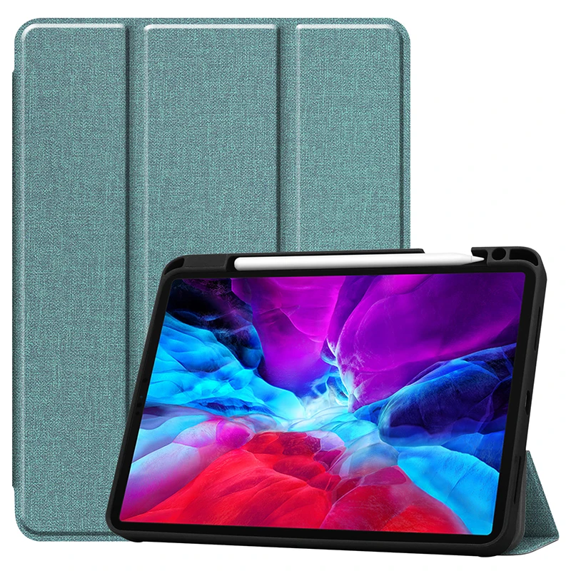 

Чехол для планшета для iPad Pro 11 2020, iPad Pro 12,9, 2020, тканевый, с держателем для стилуса, автоматическое включение, магнитный