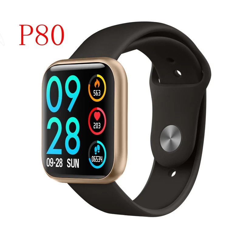 P80 A Модные Смарт-часы P70 P68 P80 IP68, водонепроницаемые, пульсометр, кровяное давление, кислород, спортивные Смарт-часы для Apple IPhone, Xiaomi - Цвет: P80 A