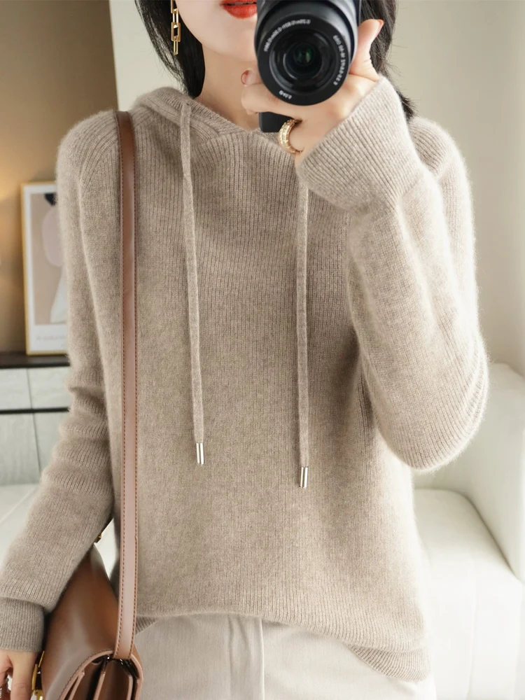 

Hooded sweater women's fall/winter 2021 new loose padded pullover sweater t aesthetic sweater