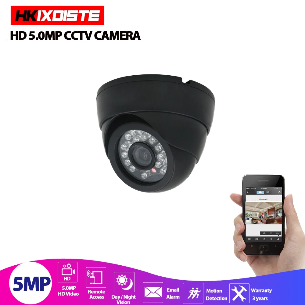 

HKIXDISTE AHD Camera 5MP 4MP 1080P Surveillance Camera Sony IMX323 40M Night Vision CCTV Camera IR Outdoor HD Security Camera