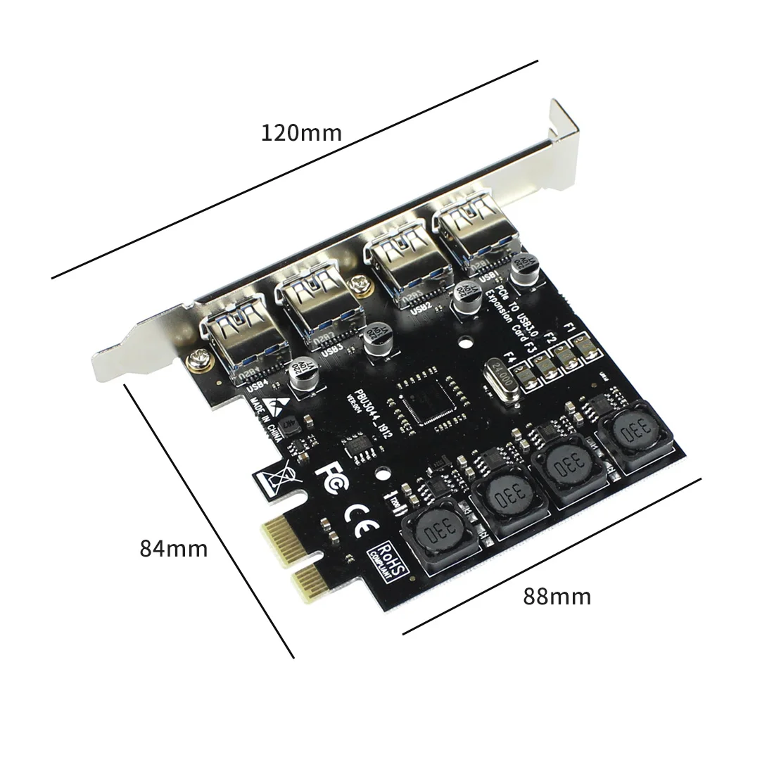 5 Гбит/с 4 порта s USB3.0 адаптер карты расширения PCI E Express USB 3 0 контроллер для PCIe X1 X4 X8