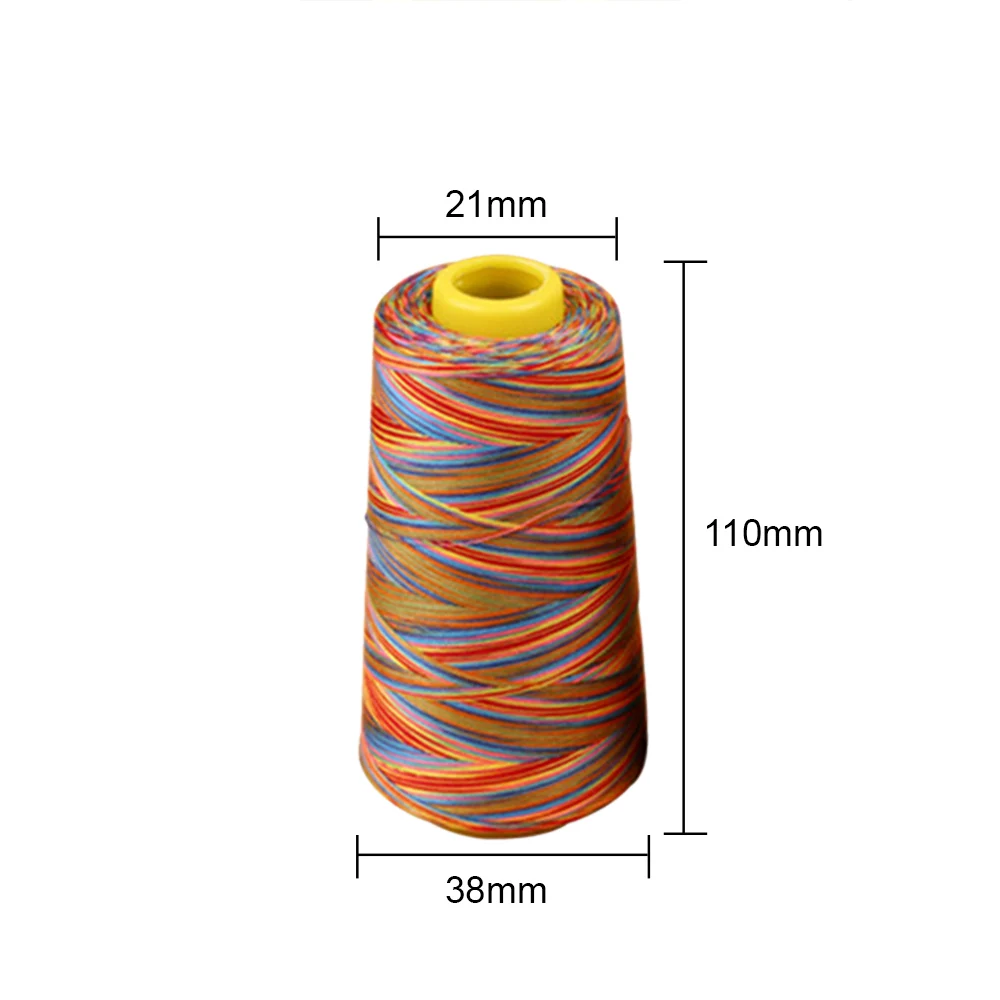 Цветная нить для швейной машины Полиэстеровая стежка текстильная тканая вышивка