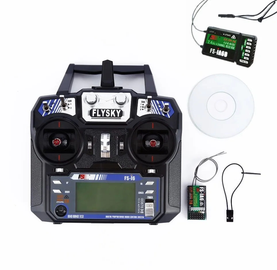 Контроллер передатчика Flysky FS i6 I6 2 4G 6CH AFHDS RC с приемником iA6 iA6B X6B для