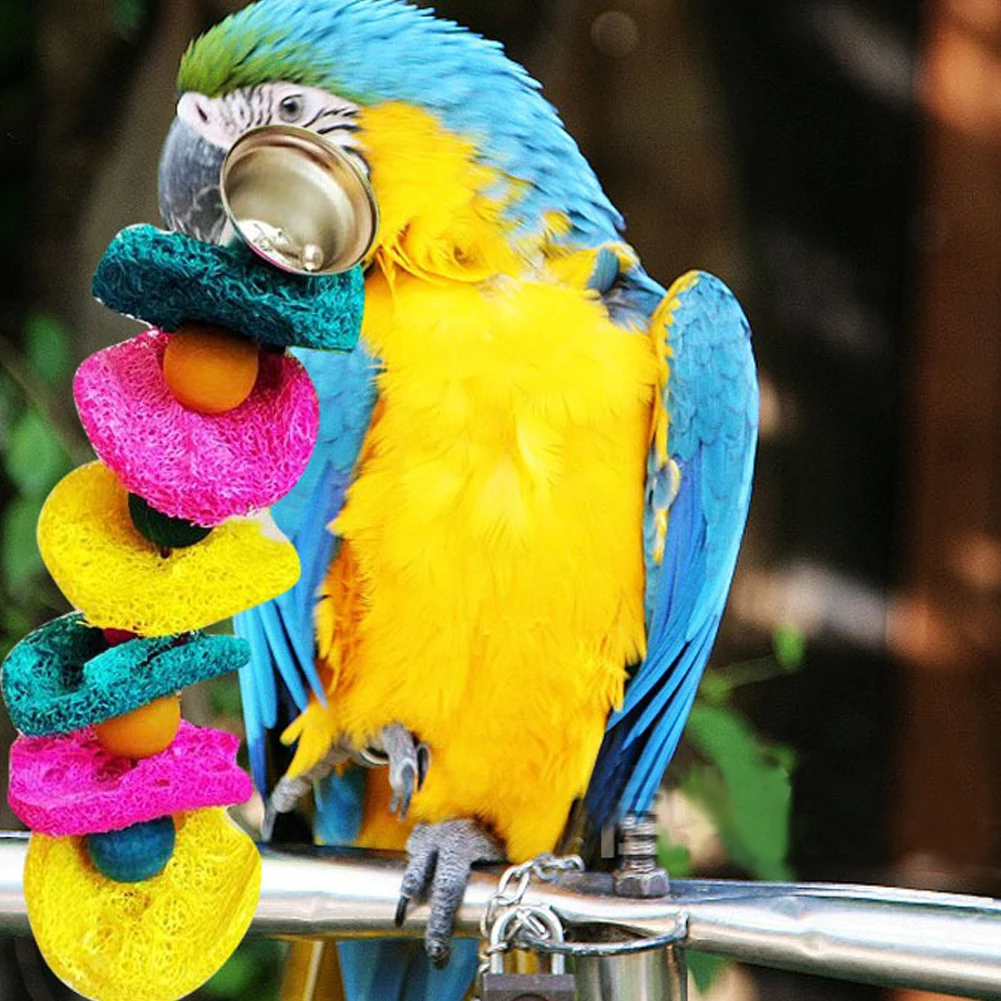 Жевательная игрушка для птиц попугай Попугайчик клетка гамак качели подвесная