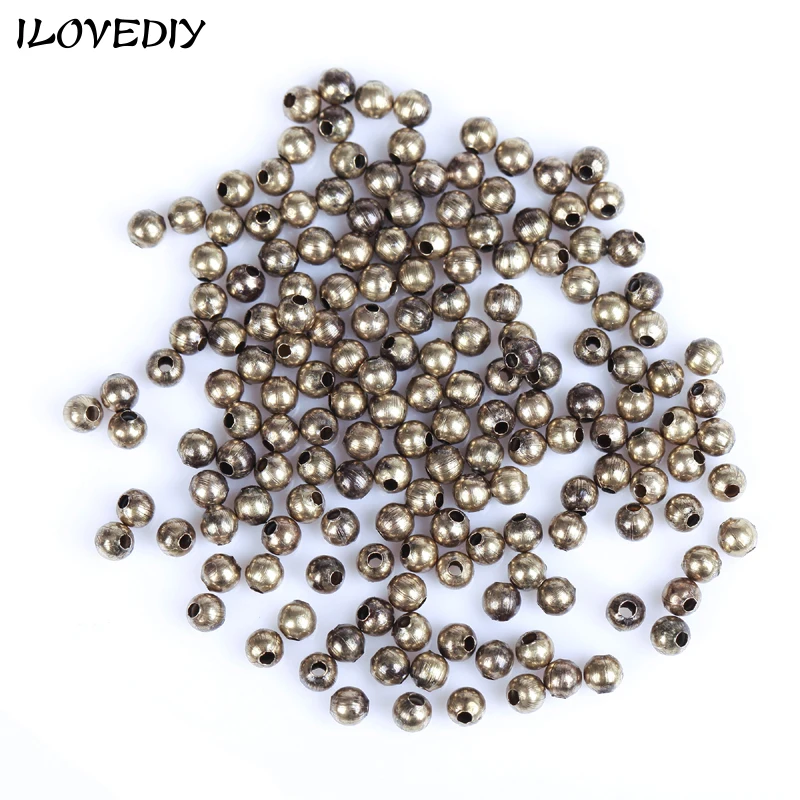 200 шт гладкие шарики для изготовления ювелирных изделий 3 мм DIY фурнитура подходит