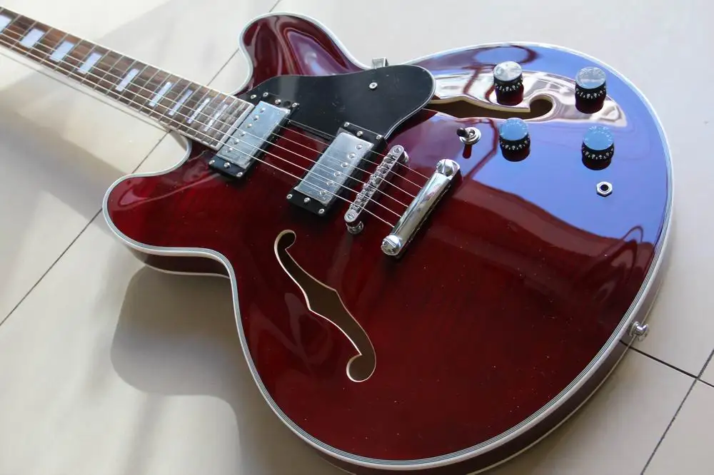 Оптовая продажа производители гитар под заказ полуполая электрогитара jazz модель