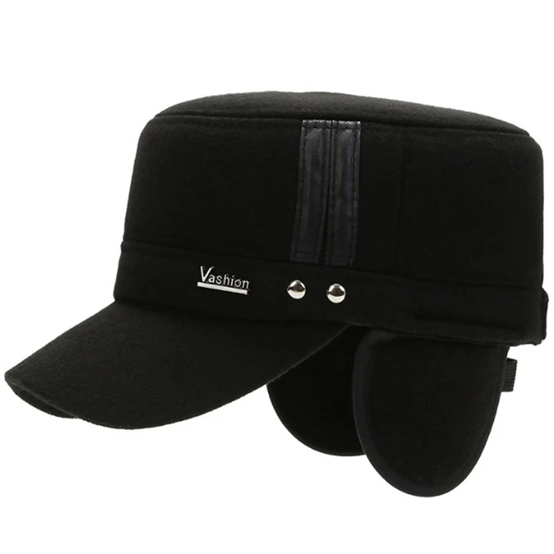 Новинка осенне-зимняя шерстяная плоская шапка 2021 для мужчин среднего возраста