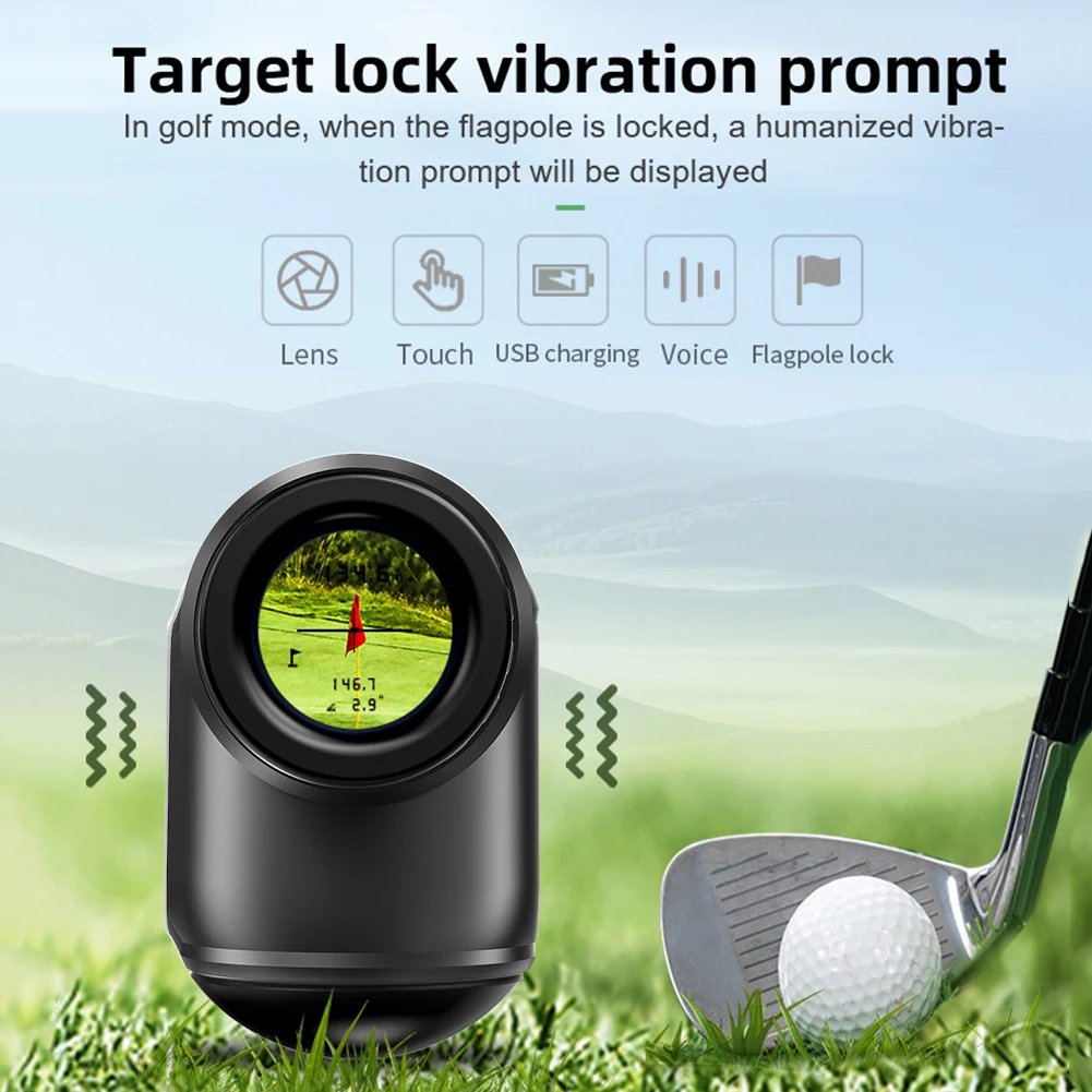 

600m Rangefinder For Golf Hunting Golf Sport Hunting Distance Recognition Rangefinder With Side LCD Screen Flag Lock Vibration