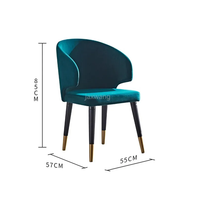 

Light Luxury Fabric Dining Chair Restaurant Living Room Chairs Dinning Chair Nordic Chair Solid Wood Backrest Dinning Chairs