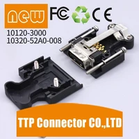 2pcslot 10120 300010320 52a0 008 20pins connector 100 new and original