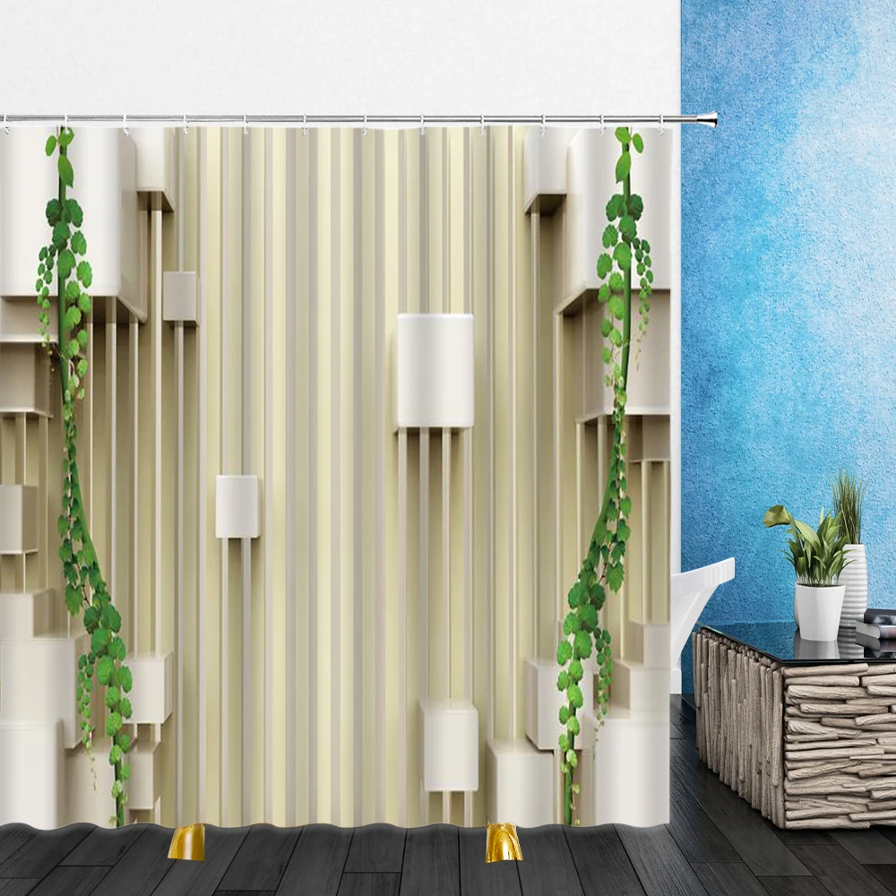 

Modern Simplicity Shower Curtains Plant Flowers Bird Butterfly 3D Print Bathroom Home Decor Waterproof Polyester Cloth Curtain