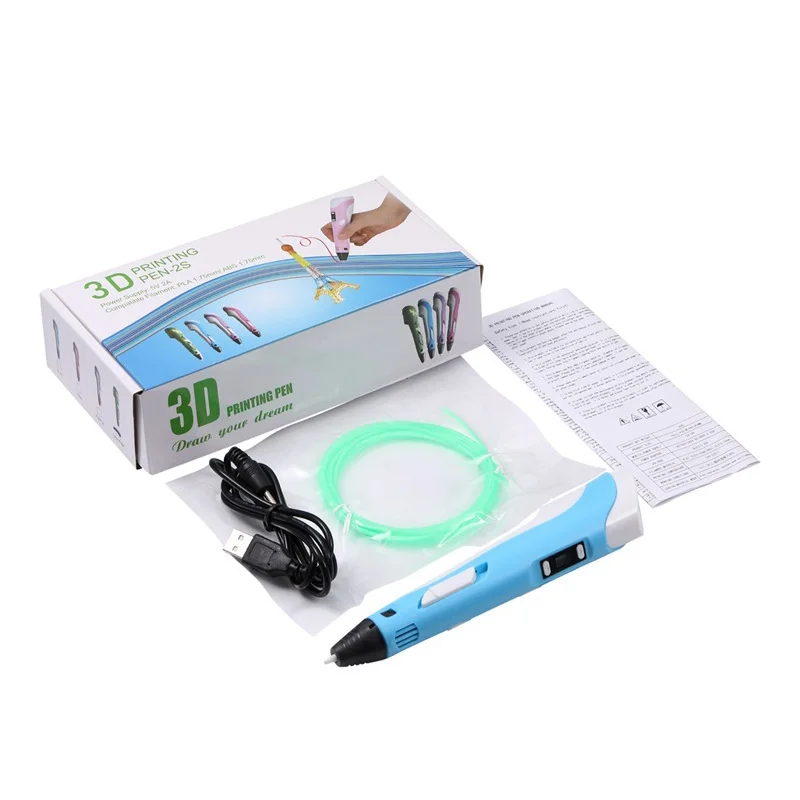 

3D Printing Pen Digital Display Intelligent 3D Pen High Temperature 3D Graffiti Painting Pens with USB Educational Toys Gift