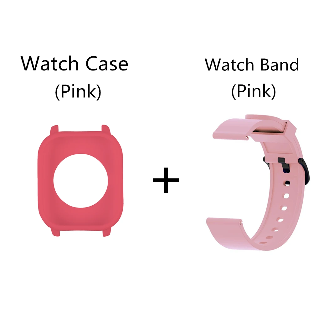 2в1 силиконовый спортивный ремешок защитный чехол для Xiaomi Amazfit Gts Smart Watch Band 20 мм сменный Браслет+ чехол