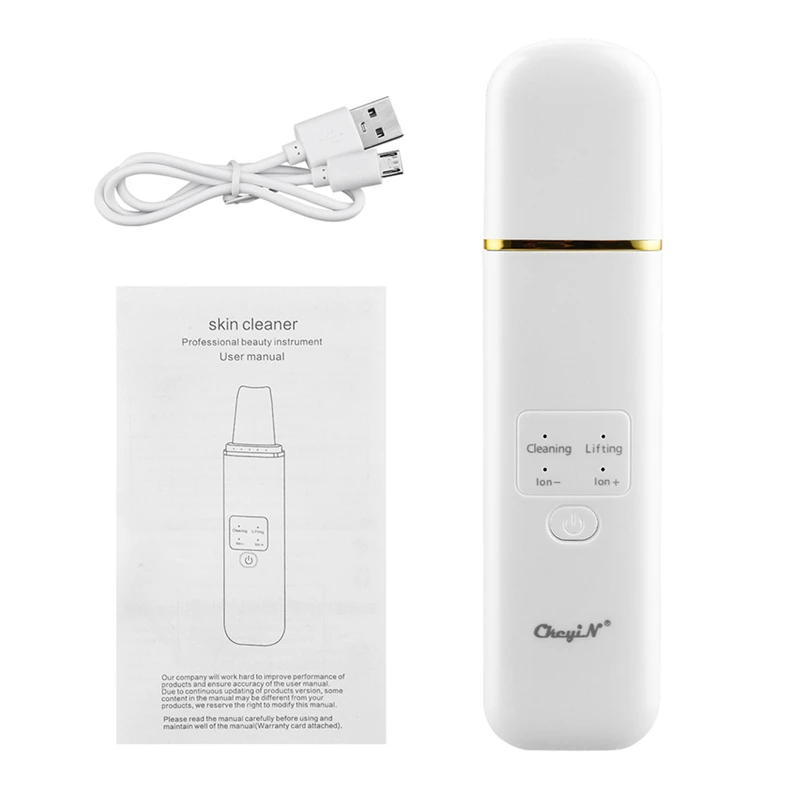 

Ultrasonic Facial Skin Scrubber Ion Vibration Pore Acne Blackhead Remover Peeling Shovel Cleaner Face Lifting Beauty Massager 53