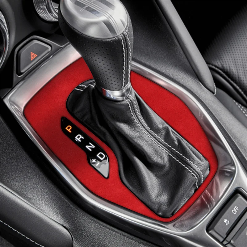 Multicolor options Shift lever position suede TYPE-R Decorative Gear panel Car interior For Chevrolet Camaro 2016-2020