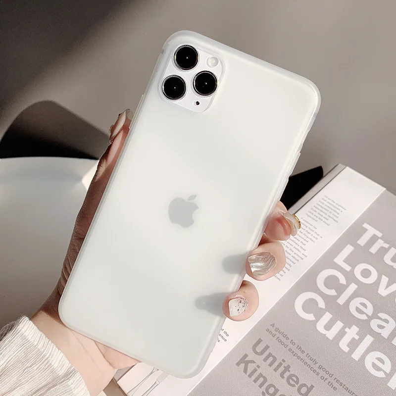 2021 мягкий прозрачный черный матовый чехол для iPhone 12 мин 12Pro 12ProMax 11 11PROMAX 11PRO 7 8 7Plus