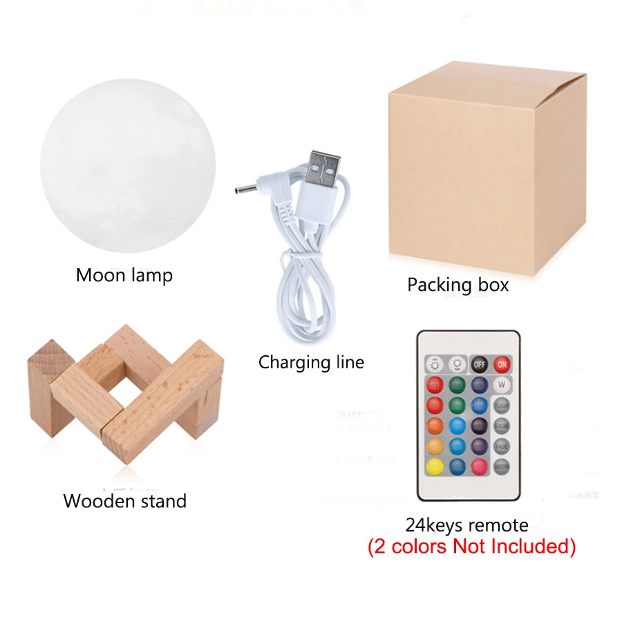 Светодиодный ночной Светильник Перезаряжаемые Луны лампа сенсорный Управление