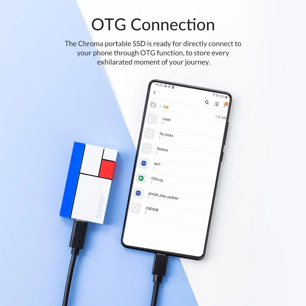 ORICO Chroma внешний SSD жесткий диск 1 ТБ 500 Гб 250 ГБ Мини Портативный USB C 3 Gen2 цветной