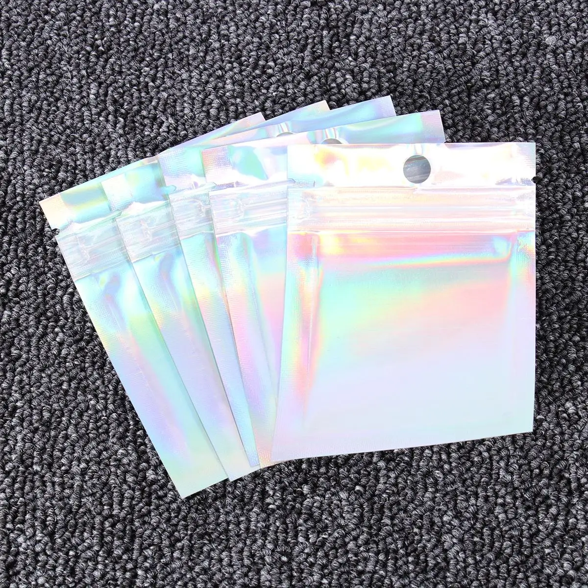 100 шт. Закрывающиеся Пластиковые пакеты с замком-молнией упаковка для ювелирных