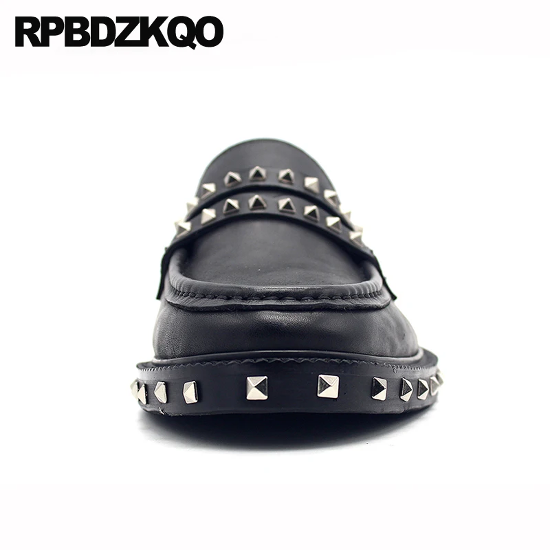 Мюли мужские из коровьей кожи модельные туфли металлическая подошва с