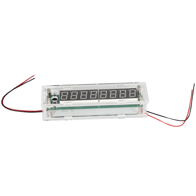 

DC 9-15V Digital Cymometer RF Signal 0.56inch LED 0.1MHz-60MHz 20MHz-2.4GHz Frequency Counter with Transparent Shell