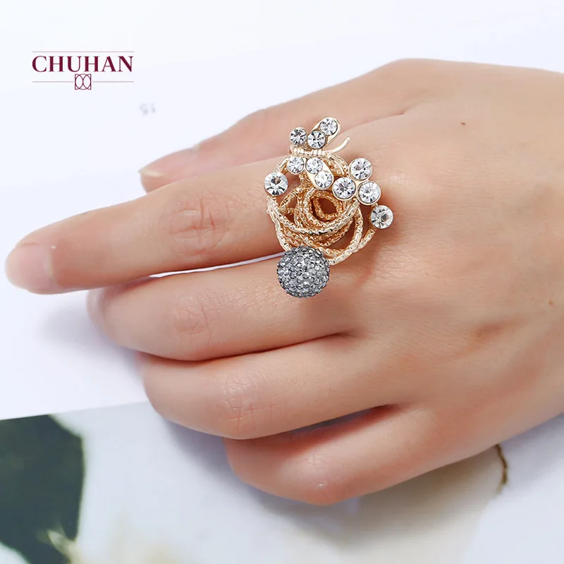 Новые Популярные Обручальные кольца CHUHAN ювелирные изделия для женщин бисерные