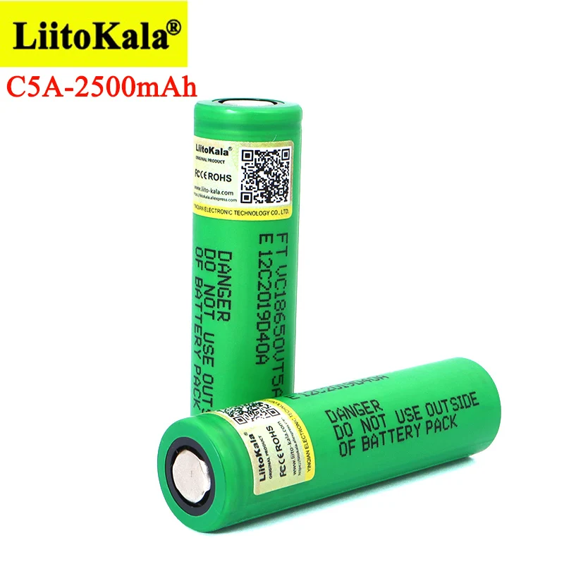 

2021 Liitokala VTC5A 2600mAh 18650 Lithium Battery 20A 30A Discharge 18650VTC5 batteries for flashlight flat head