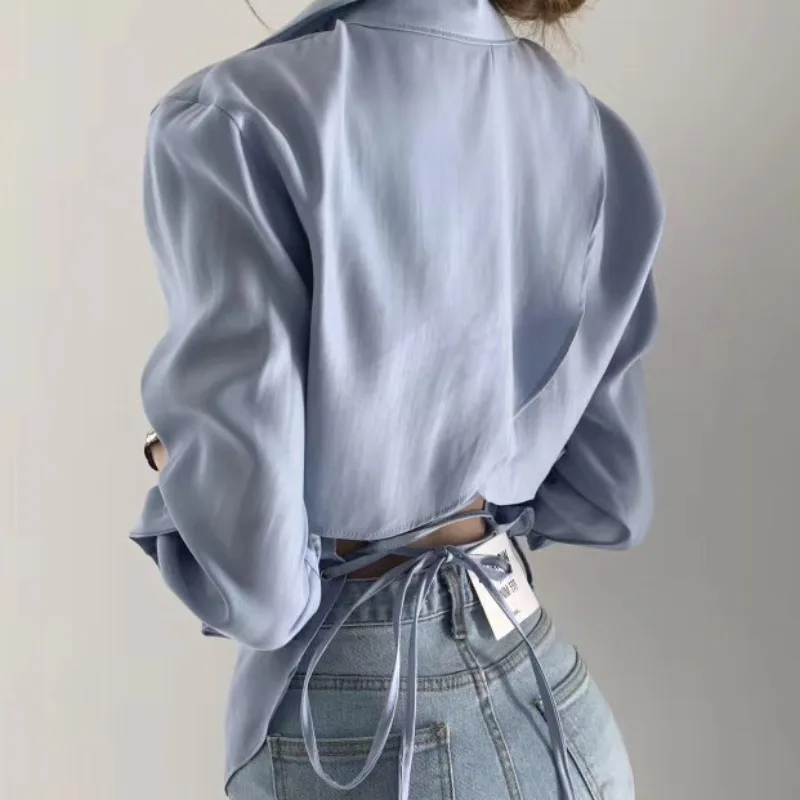 Новинка Весна 2021 корейский индивидуальный дизайн со шнуровкой чувственный