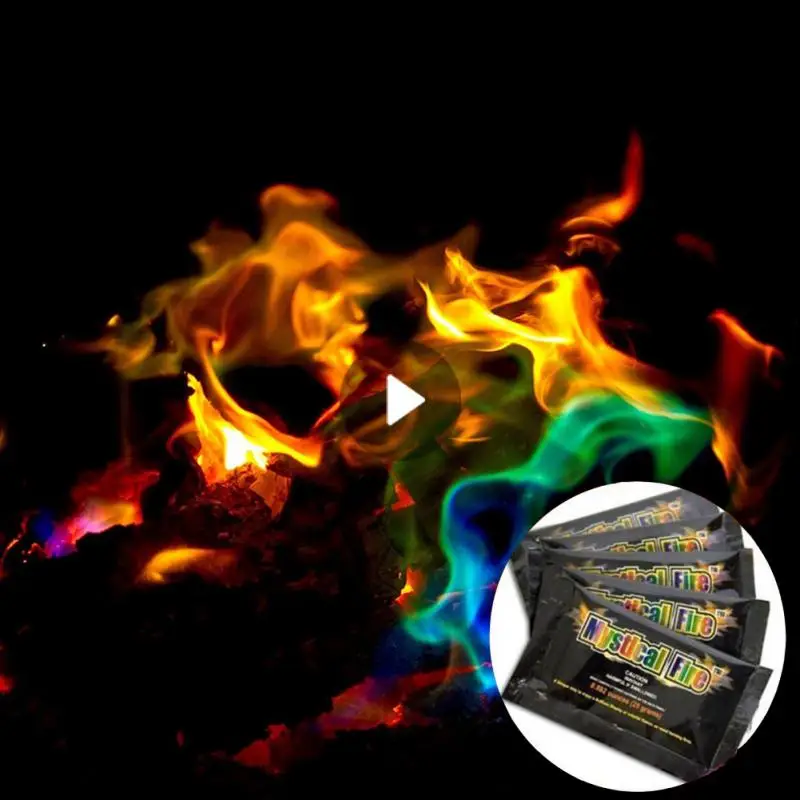 Coloured Flames Party Beach Bonfire Flame Color Change Agent Fire Tricks Colored Flame Bonfire Toy Magician Firework Supplies