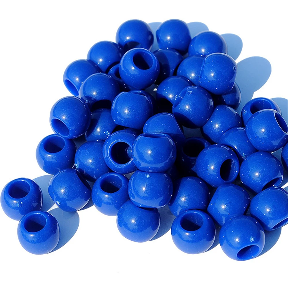 100 шт 10 мм ярких цветов акриловые бусины с большим отверстием свободные сделай