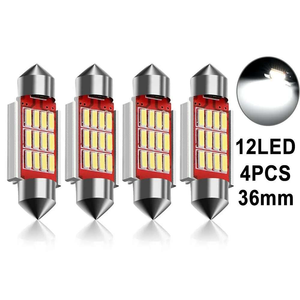 

Festoon Light Reading Lights Interior LED Lamps 12V 36mm 4 Pcs Cold White