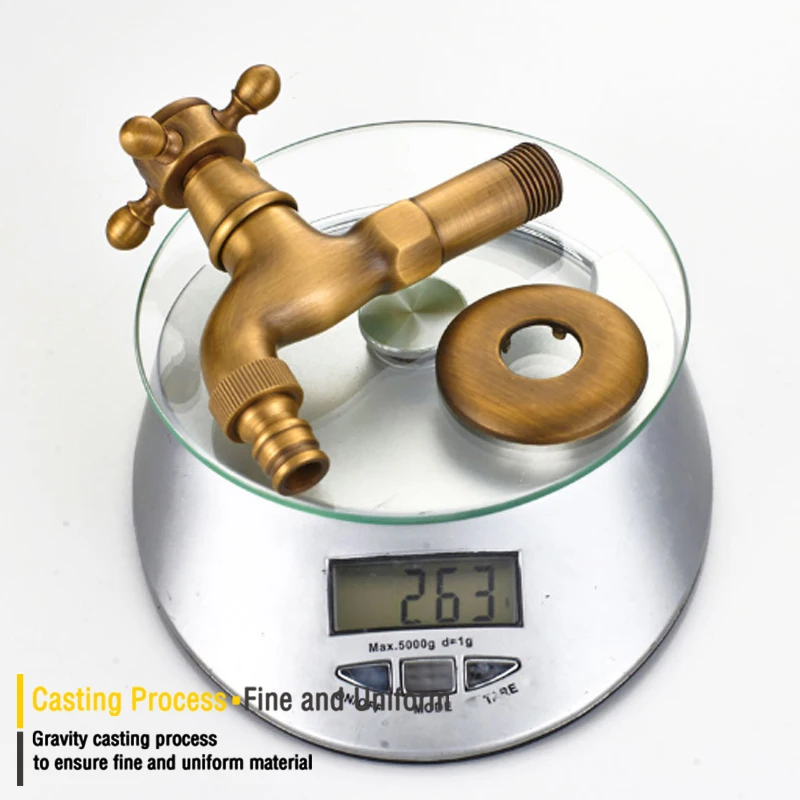 Античный смеситель для стиральной машины настенный кран из бронзы и латуни