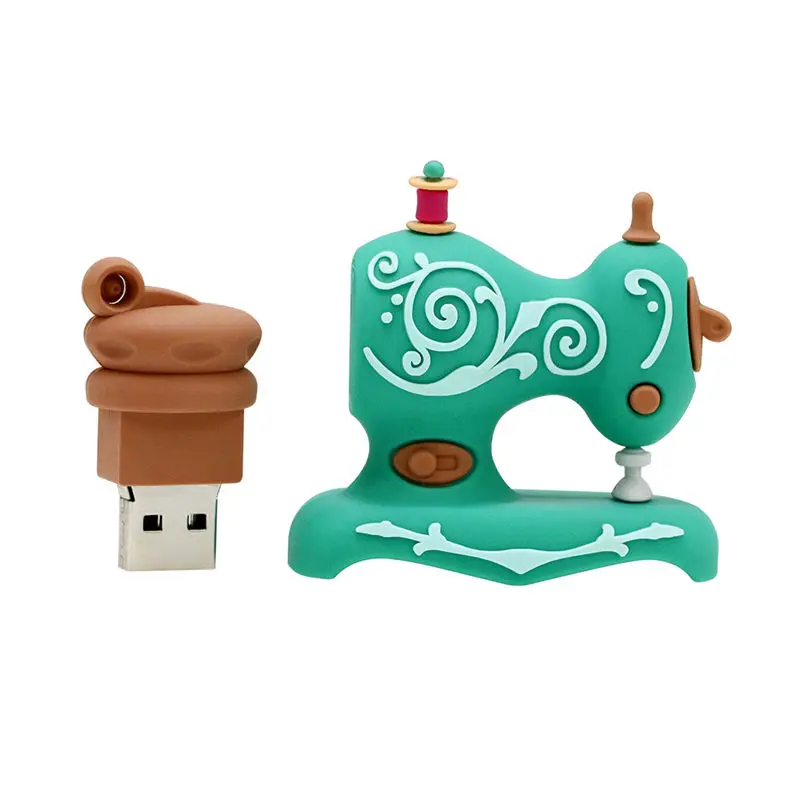 Новый USB 2 0 мультфильм швейная машина модель Usb флэш накопитель 4 ГБ 8 16 32 64 Гб 128