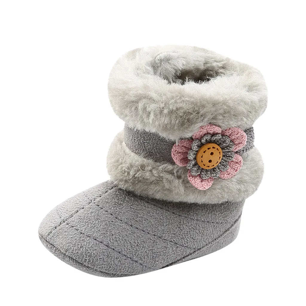 Ботинки для новорожденных девочек обувь маленьких мальчиков и Зимние теплые
