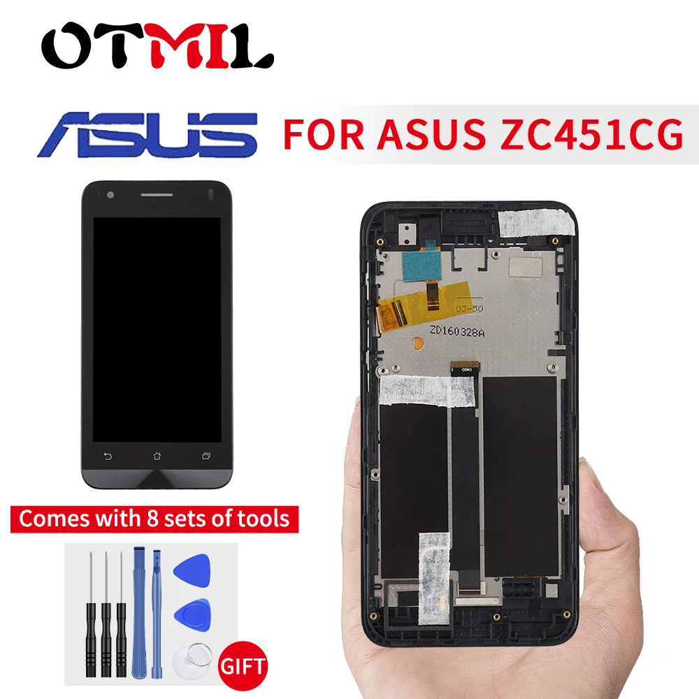 4 5 &quotоригинальный для ASUS ZenFone C ZC451CG ЖК дисплей с сенсорным экраном рамкой