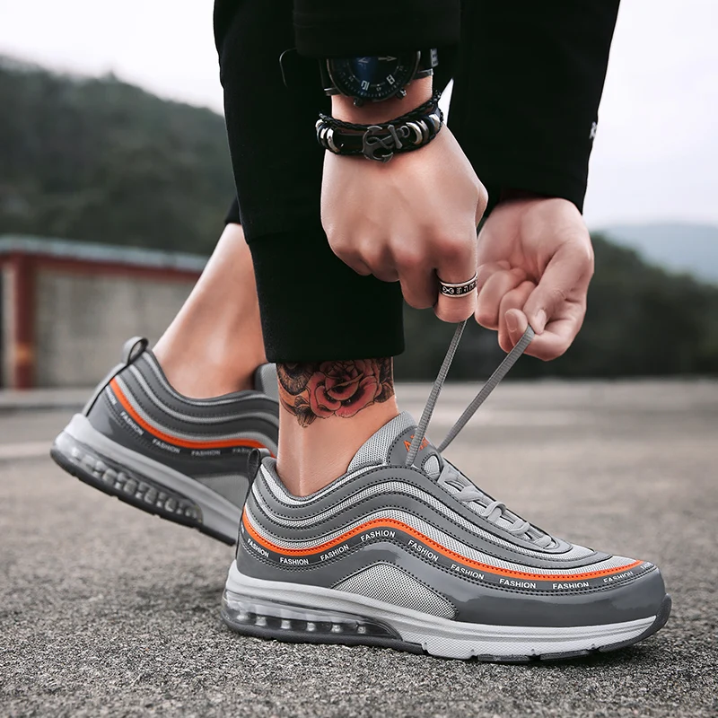 Air Cushion Thick Sole Platform Sneakers Men Vulcanize Shoes Man Mixed Color Chunky Dad Shoes Men Trainers Creepers Loafers