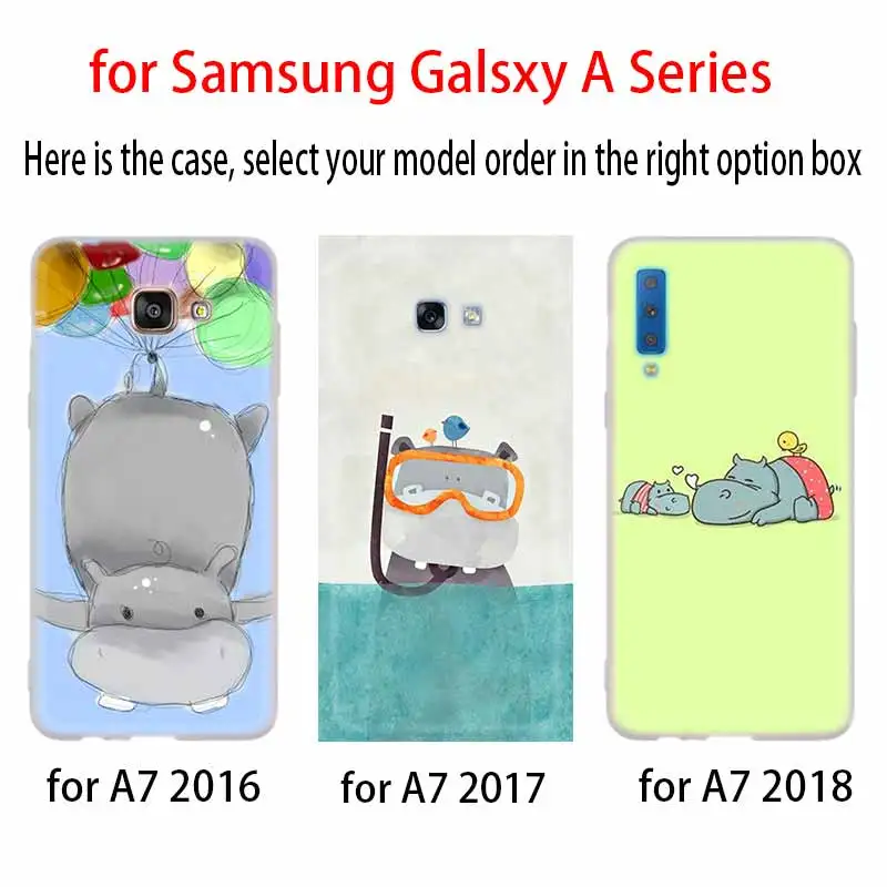 Милый мультяшный мягкий чехол в виде бегемота для Samsung A12 A13 A20 A21S A31 A32 A33 A41 A42 A50 A51 A52